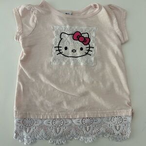 Hello Kitty Light Pink Lace Kids Tee